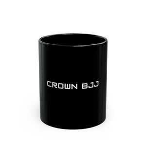 Crown BJJ Black Mug - 11oz & 15oz Coffee Cup for Brazilian Jiu-Jitsu Enthusiasts