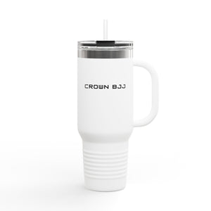 Crown BJJ Insulated Travel Mug - 40oz Durable Coffee Tumbler with Straw